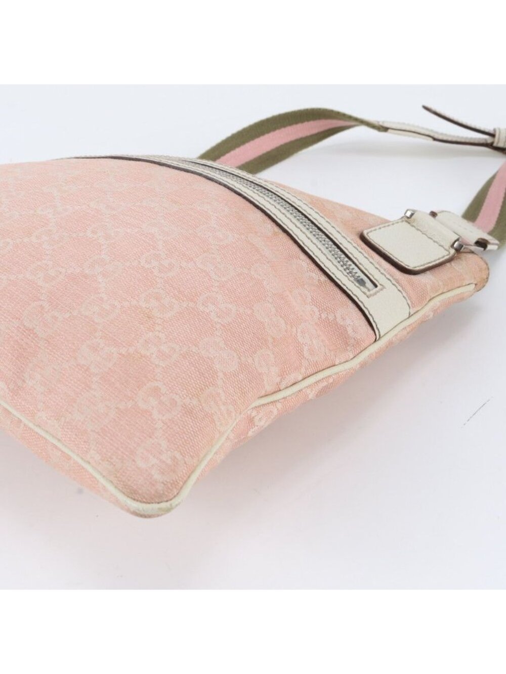 Gucci GG Canvas Sherry Line Leather Shoulder Bag Crossbody - Picture 4 of 9